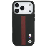 BMW M Perforeret Stripe Logo MagSafe Case til iPhone 17 Pro - Rød