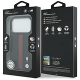 BMW M Perforeret Stripe Logo MagSafe Case til iPhone 17 Pro - Rød