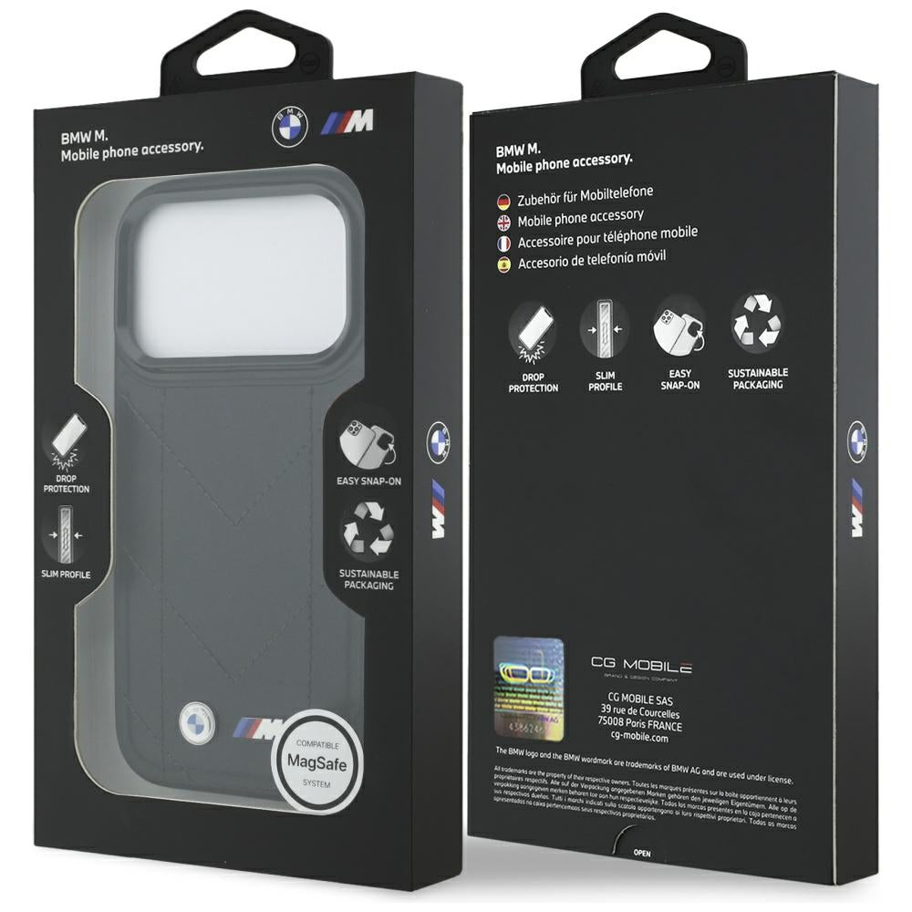 BMW M Quilted Logo MagSafe Case til iPhone 17 Pro - sort