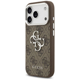 Guess 4G Big 4G Classic Logo case for iPhone 17 Pro brown - silver