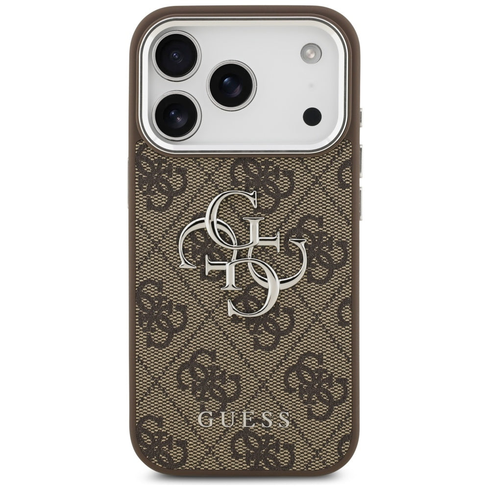 Guess 4G Big 4G Classic Logo case for iPhone 17 Pro brown - silver