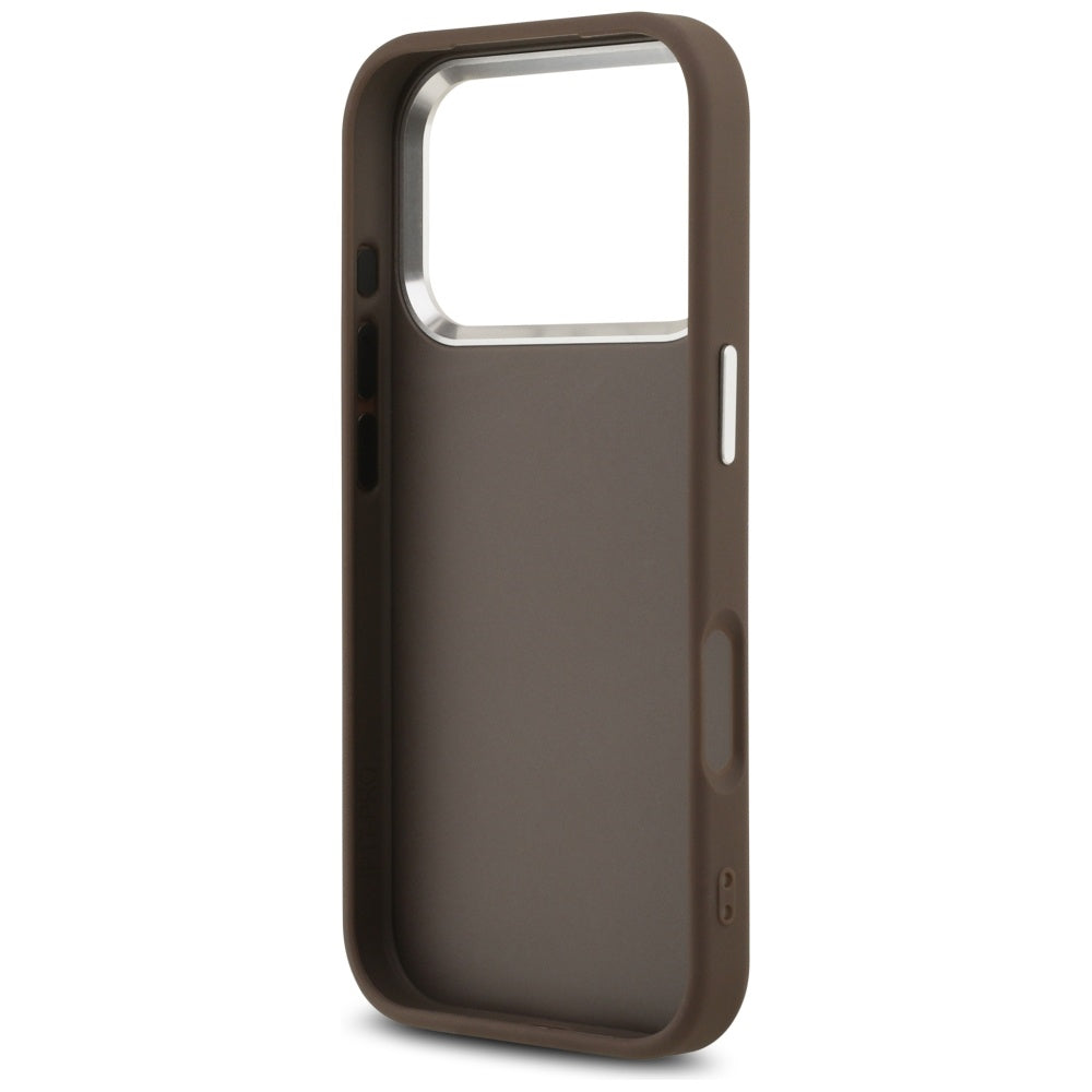 Guess 4G Big 4G Classic Logo case for iPhone 17 Pro brown - silver