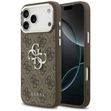 Guess 4G Big 4G Classic Logo Case for iPhone 17 Pro Max Brown - Silver