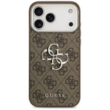 Guess 4G Big 4G Classic Logo Case for iPhone 17 Pro Max Brown - Silver
