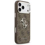 Guess 4G Big 4G Classic Logo Case for iPhone 17 Pro Max Brown - Silver