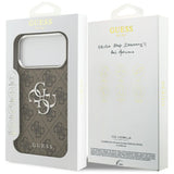 Guess 4G Big 4G Classic Logo Case for iPhone 17 Pro Max Brown - Silver