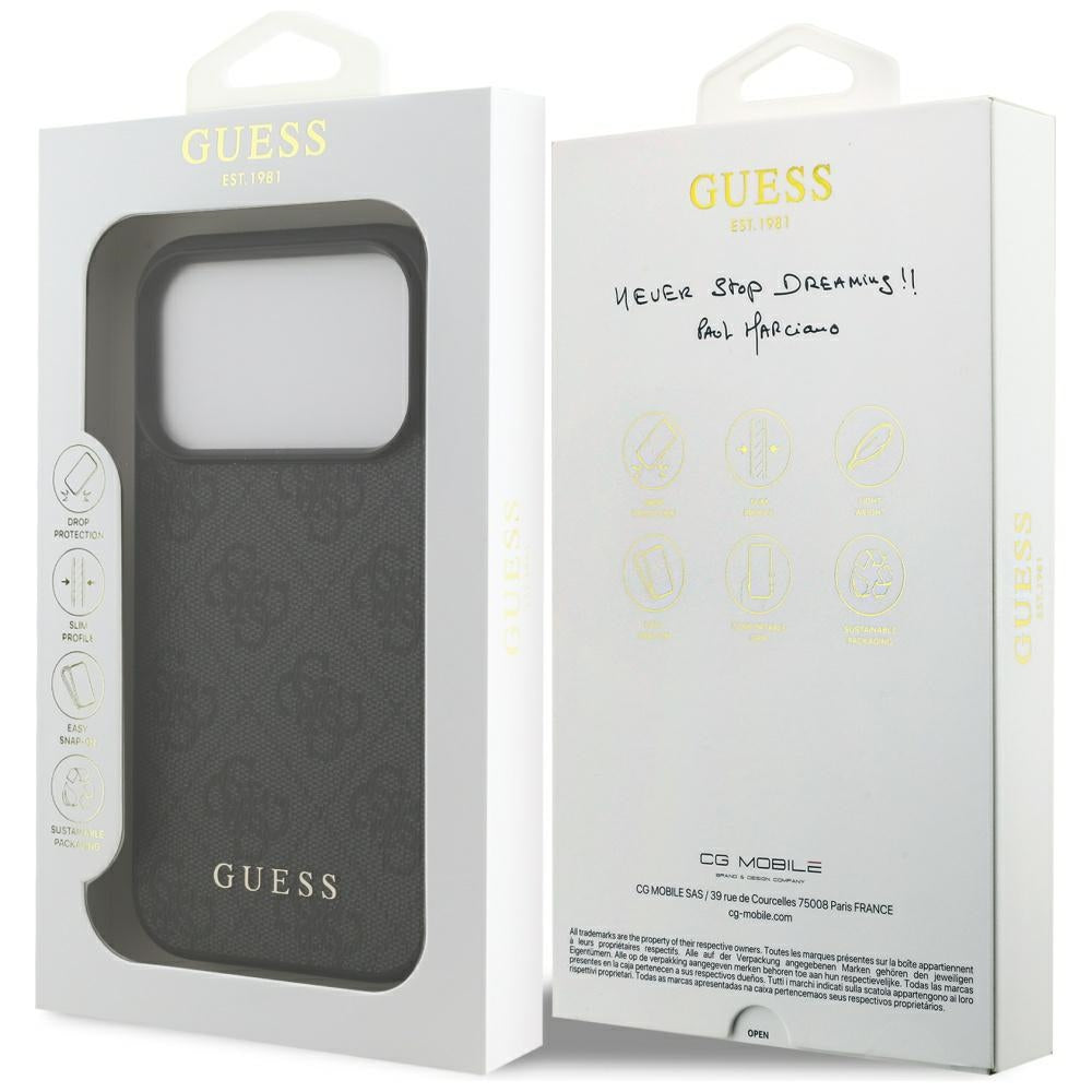 Guess 4G Classic Case for iPhone 17 Pro - Black