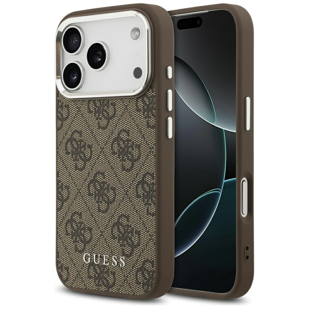 Guess 4G Classic Logo MagSafe case for iPhone 17 Pro - brown