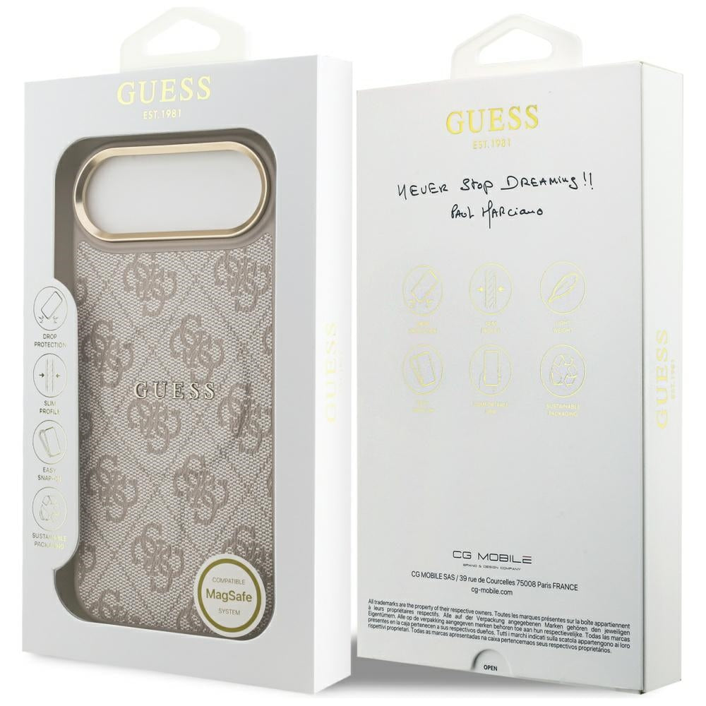 Guess 4G PU Classic Logo MagSafe Case for iPhone 17 Air - Pink