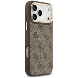 Guess 4G PU Classic Logo MagSafe Case til iPhone 17 Pro Max - Brunt