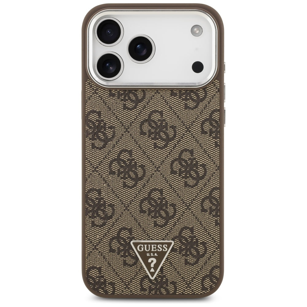 Guess 4G Triangle Logo MagSafe case for iPhone 17 Pro Max - brown