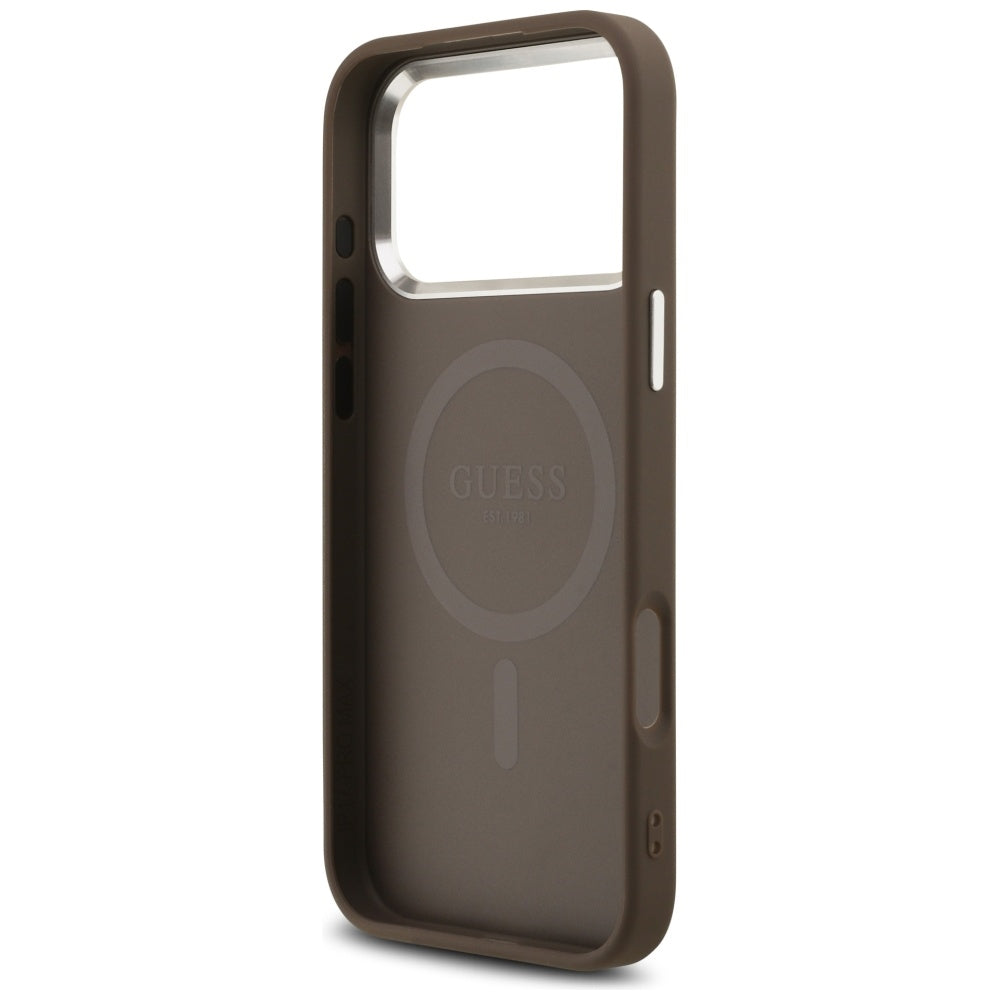 Guess 4G Triangle Logo MagSafe case for iPhone 17 Pro Max - brown