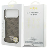 Guess 4G Triangle Logo MagSafe case for iPhone 17 Pro Max - brown