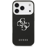 Guess Grained Big 4G Classic Logo case for iPhone 17 Pro - black
