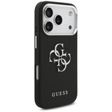 Guess Grained Big 4G Classic Logo case for iPhone 17 Pro - black