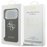Guess Grained Big 4G Classic Logo case for iPhone 17 Pro - black