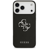 Guess Grained Big 4G Classic Logo case for iPhone 17 Pro Max - black