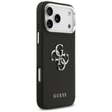 Guess Grained Big 4G Classic Logo case for iPhone 17 Pro Max - black