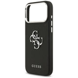 Guess Grained Big 4G Classic Logo case for iPhone 17 Pro Max - black