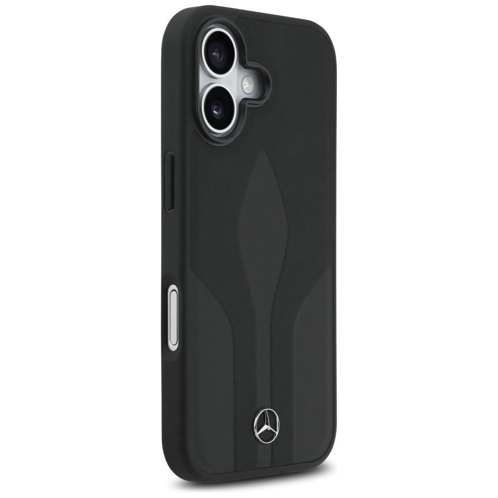 Mercedes læder The Move MagSafe-foder for iPhone 17 - sort