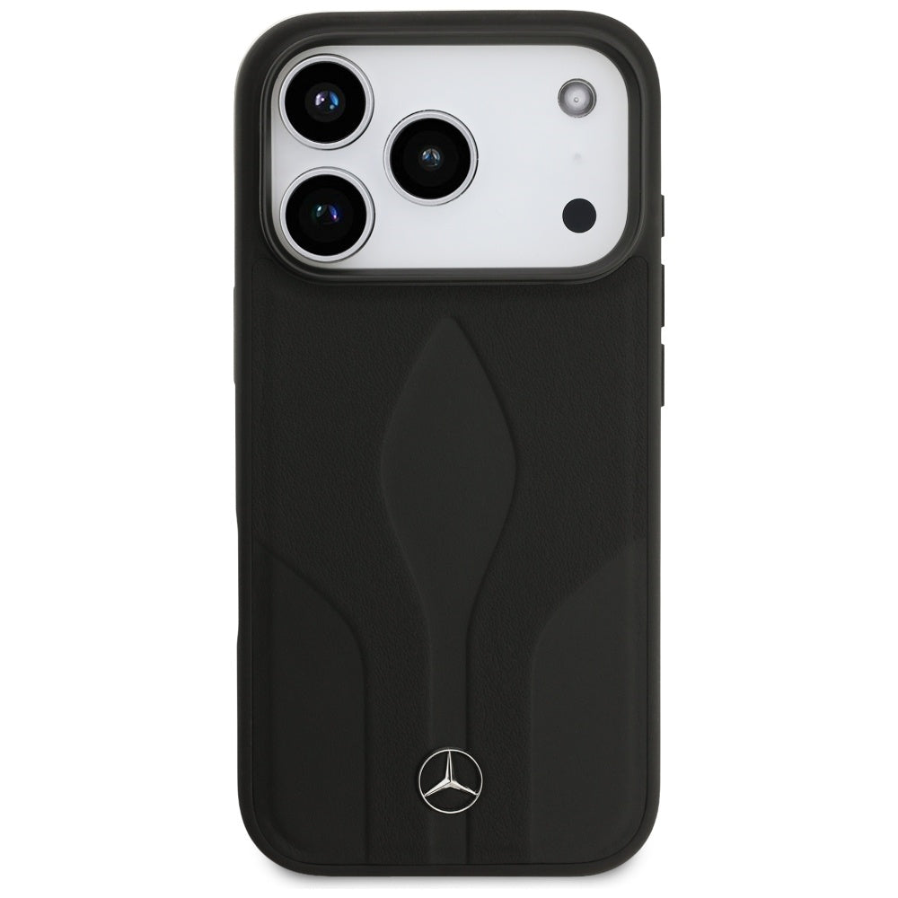 Mercedes læder The Move MagSafe Case til iPhone 17 Pro - sort