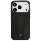Mercedes læder The Move MagSafe Case til iPhone 17 Pro - sort