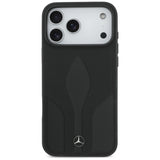 Mercedes læder The Move MagSafe Case til iPhone 17 Pro Max - sort