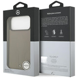 Mercedes læder The Move MagSafe Case til iPhone 17 Pro Max - Beige