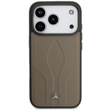 Mercedes læder The Move MagSafe Case til iPhone 17 Pro - Beige