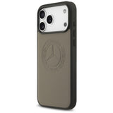 Mercedes Leather Vintage Logo MagSafe Case for iPhone 17 Pro Max - Beige