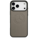 Mercedes Leather Vintage Logo MagSafe Case for iPhone 17 Pro Max - Beige