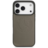 Mercedes Leather Vintage Logo MagSafe Case for iPhone 17 Pro - Beige