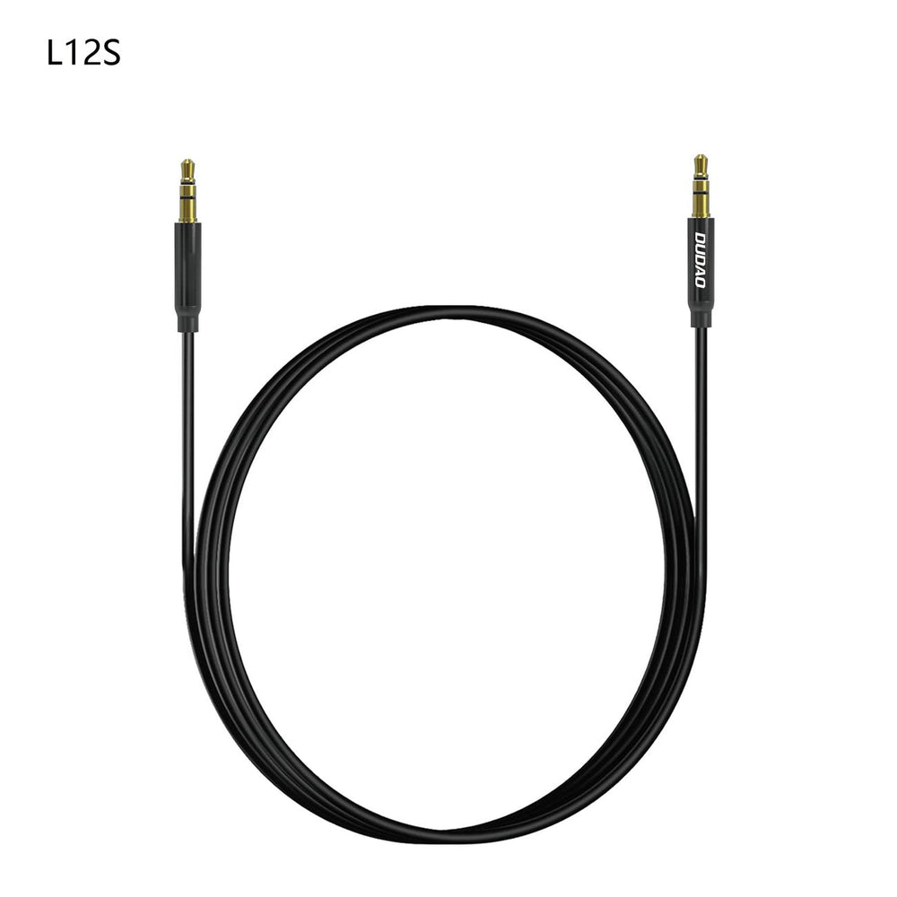 Dudao L12S AUX kabel mini jack 3,5 mm 1m 3-pole stereo - sort