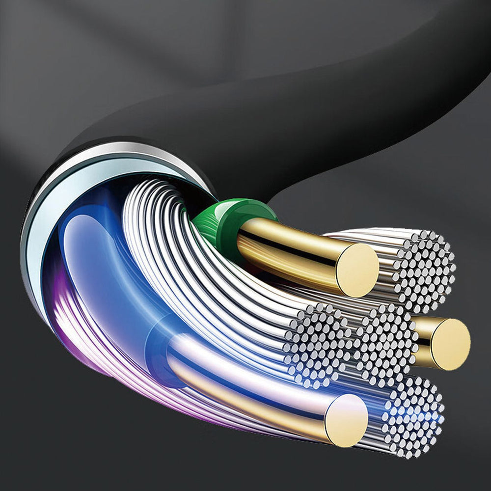 Dudao L12S AUX kabel mini jack 3,5 mm 1m 3-pole stereo - sort