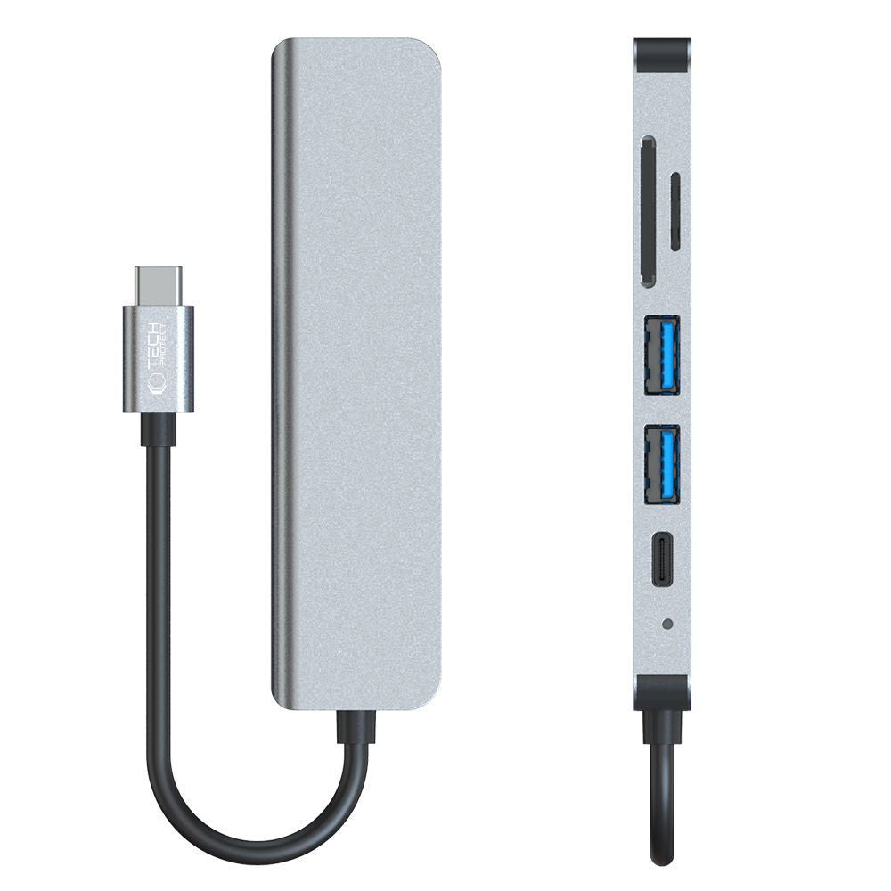 Tech Protect V4 Navadapter 6 I 1 Grå