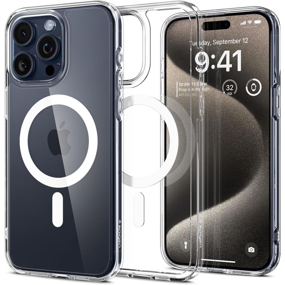 Spigen Ultra Hybrid Magsafe Iphone 15 Pro Max Hvid