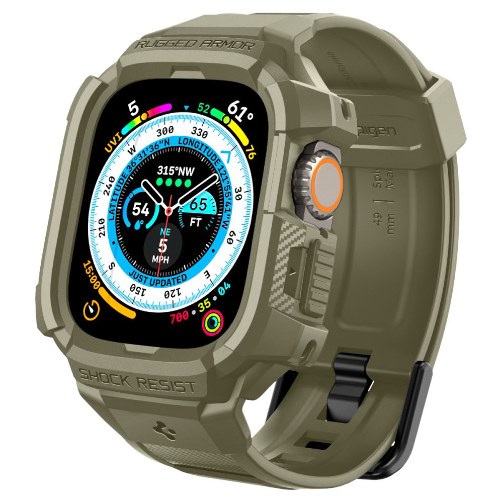 Spigen Rugged Armor ”Pro” Apple Watch Ultra 1 / 2 / 3 / 4 (49 Mm) Vintage Khaki