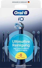 Oral-B iO Ultimate Clean Børstehoveder Sort, 8 stk.
