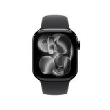 *Apple Watch Series 11 GPS + Cellular 42mm Jet Black Aluminium Case with Black Sport Band - M/L