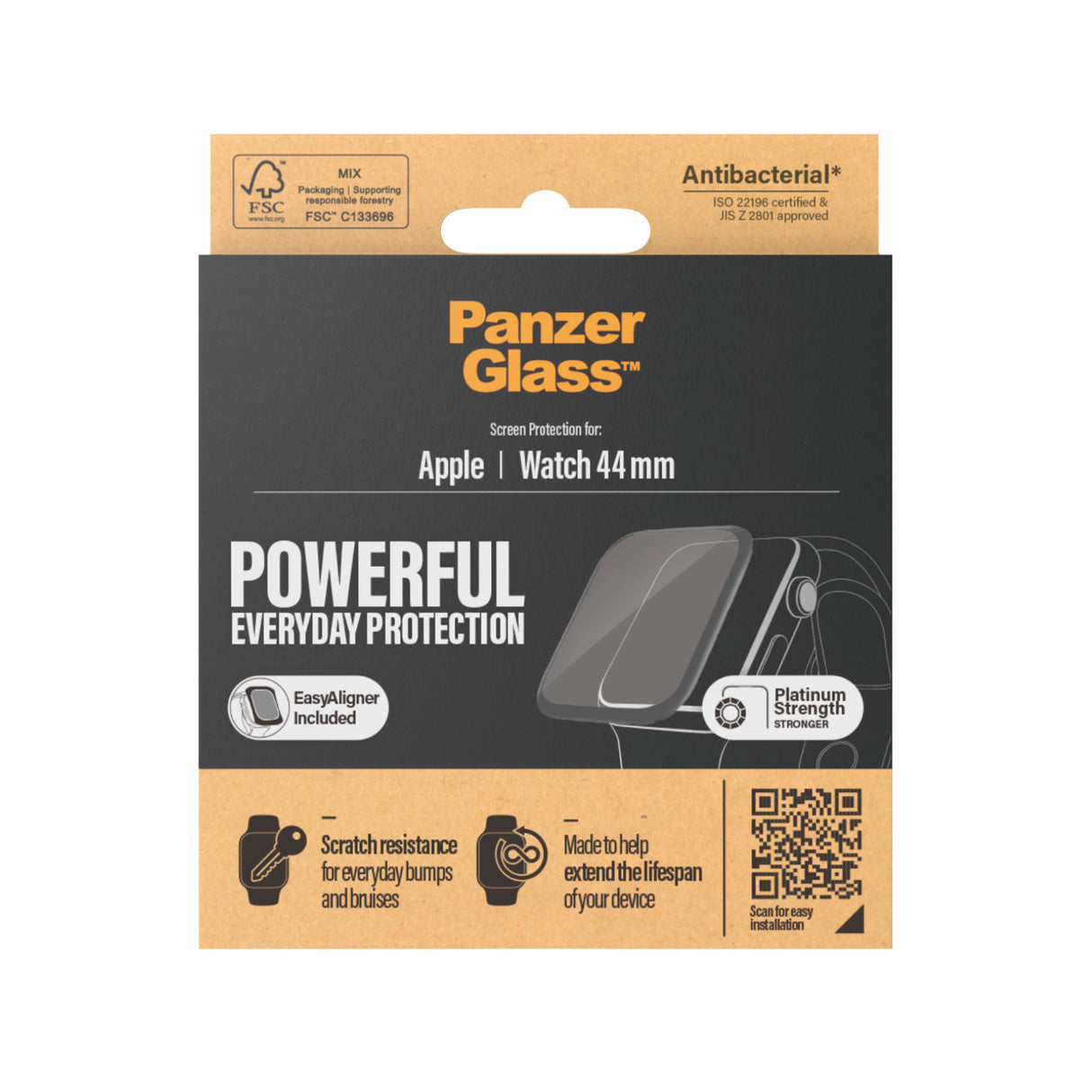 PanzerGlass Apple Watch Series 4 / 5 / 6 / SE - 44mm - Screen Protector Glass