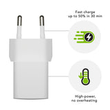 Dbramante Re-charge - Wall Charger GaN - USB-C 20W EU - White