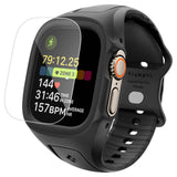 Spigen Liquid Air Pro & Hærdet Glas Til Apple Watch Ultra 1 / 2 / 3 / 4 (49 Mm) Sort