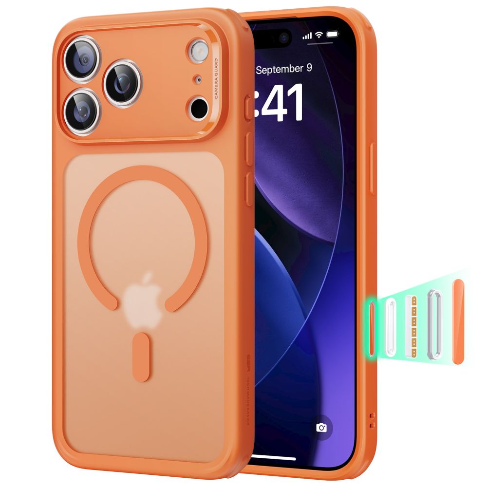 Esr Classic Hybrid Magsafe Iphone 17 Pro Max Frosted Orange