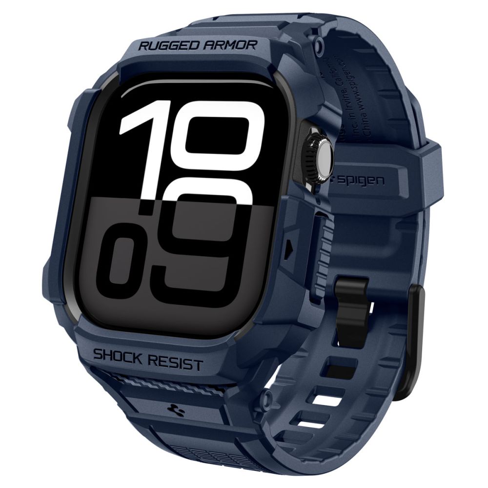 Spigen Rugged Armor ”Pro” V2 Apple Watch 10/11 (42 Mm) Marineblå