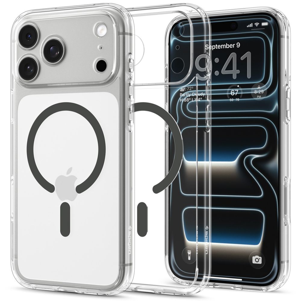 Spigen Ultra Hybrid Magsafe Iphone 17 Pro Max / 18 Pro Max Klar/Grafit