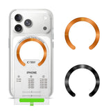 Tech Protect Mmp 210 Magnetisk Magsafe Ring 2 Pak Sort & Cosmic Orange