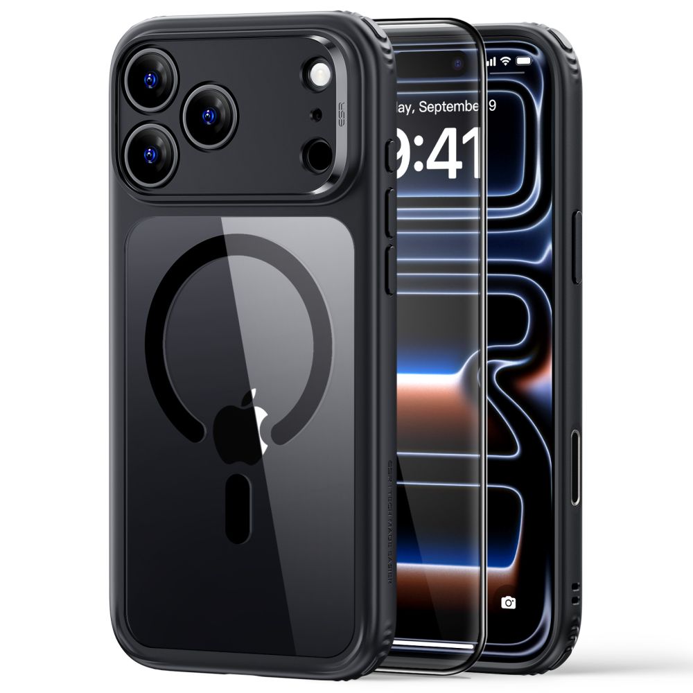 Esr Classic Hybrid Magsafe & Hærdet Glas Til Iphone 17 Pro / 18 Pro Klar/Sort
