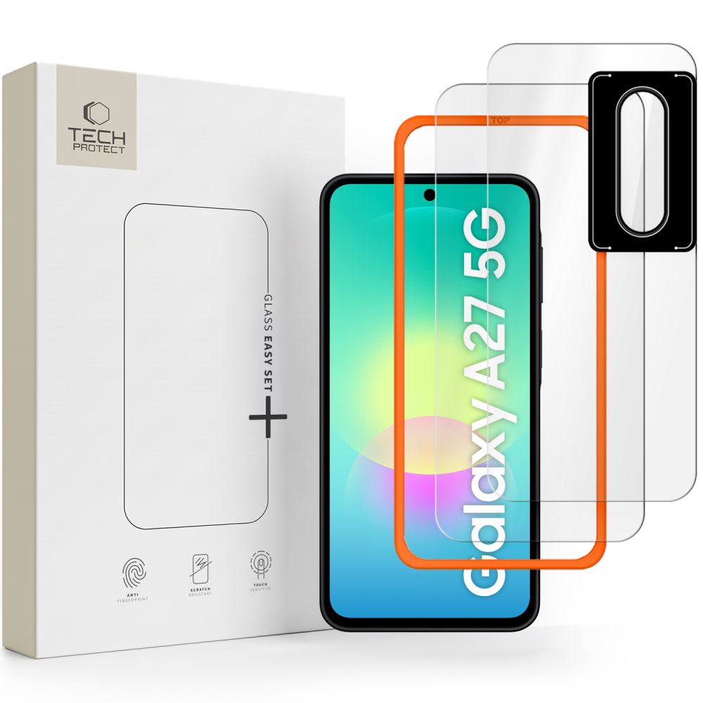 Hærdet Glas Tech Protect Easy Set+ 3 Pack Galaxy A27 5 G Clear