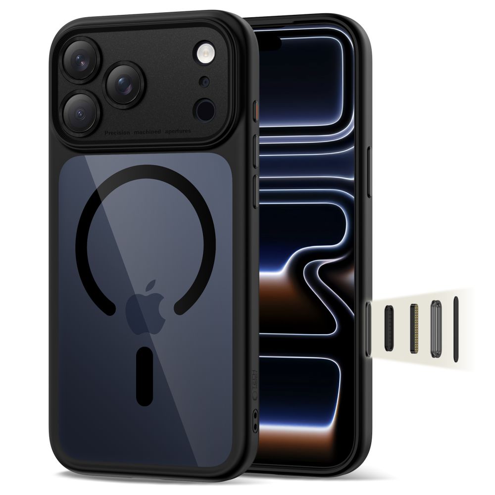 Tech Protect Magpeak Magsafe Cc Iphone 17 Pro Max Sort/Klar