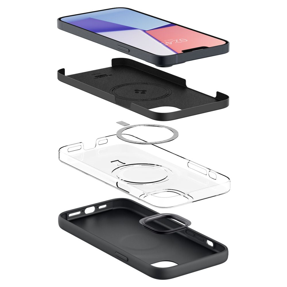 Spigen Silikone Fit Mag Magsafe Iphone 14 Plus / 15 Plus Sort